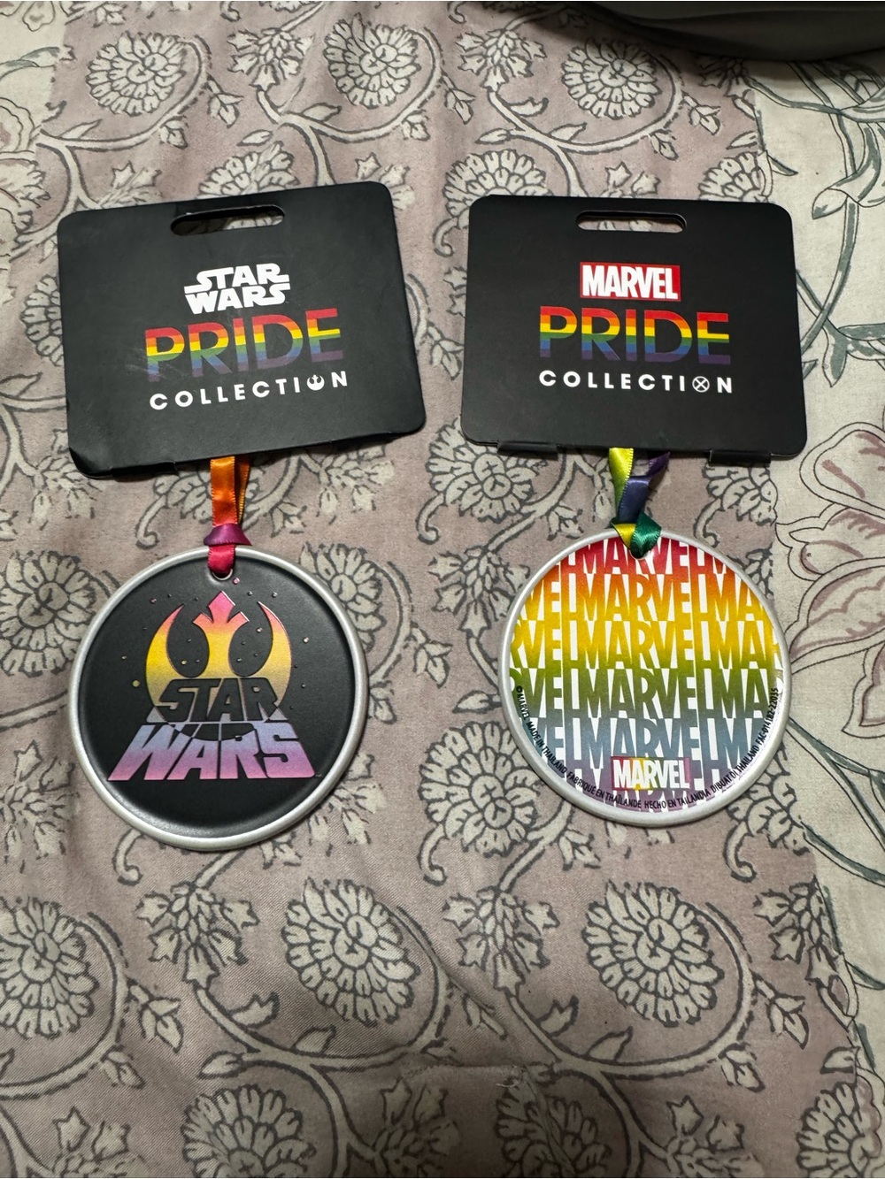 Disney Pride Collection Star Wars + Marvel Ornaments | Set of 2 | New w/ Tags
